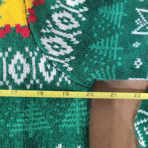 Ugly Christmas Sweater Adult SZ Medium Holiday Time Dinosaur T-Rex Funny - Picture 8 of 10